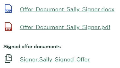 Signed Offer Document