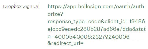 Authenticate to Dropbox Sign URL